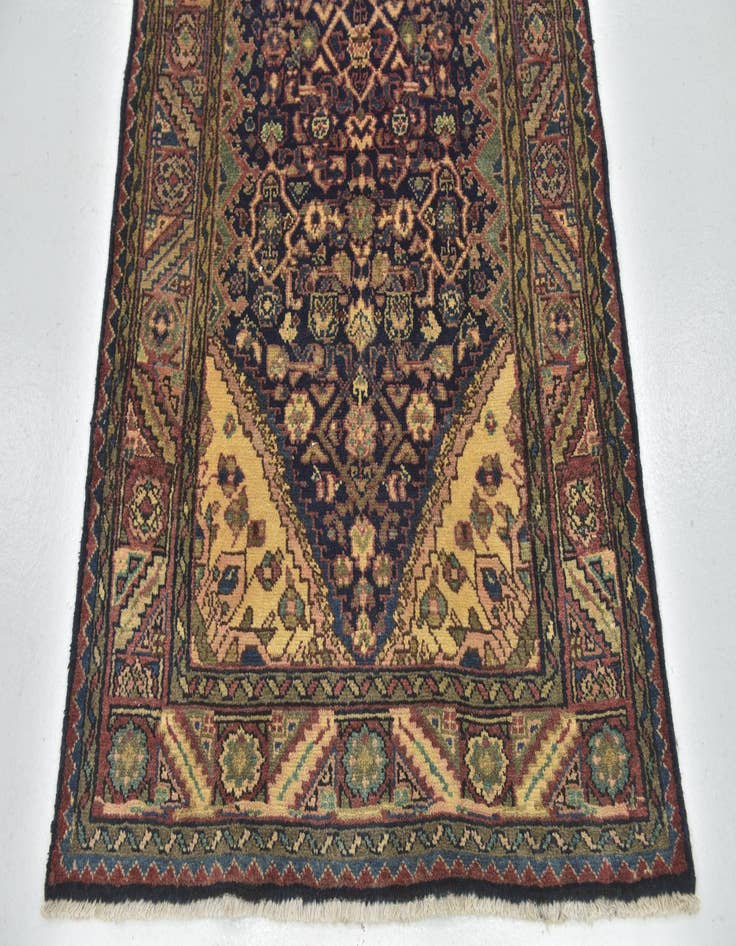 Detail image of 3' 5 x 10' 10 Hand Knotted Shahsavand Persian Wool Runner Rug