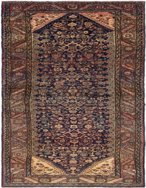 Detail image of 3' 5 x 10' 10 Hand Knotted Shahsavand Persian Wool Runner Rug