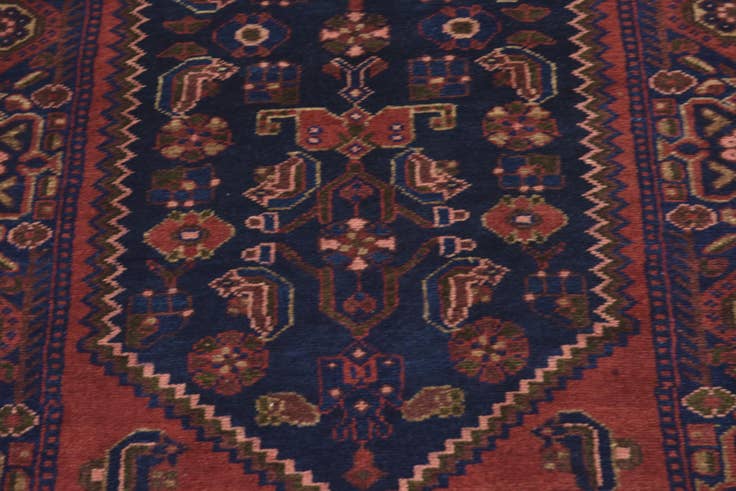 Detail image of 3' 7 x 10' 4 Hand Knotted Shahsavand Persian Wool Runner Rug