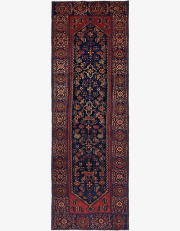 3' 7 x 10' 4 Hand Knotted Shahsavand Persian Wool Runner Rug