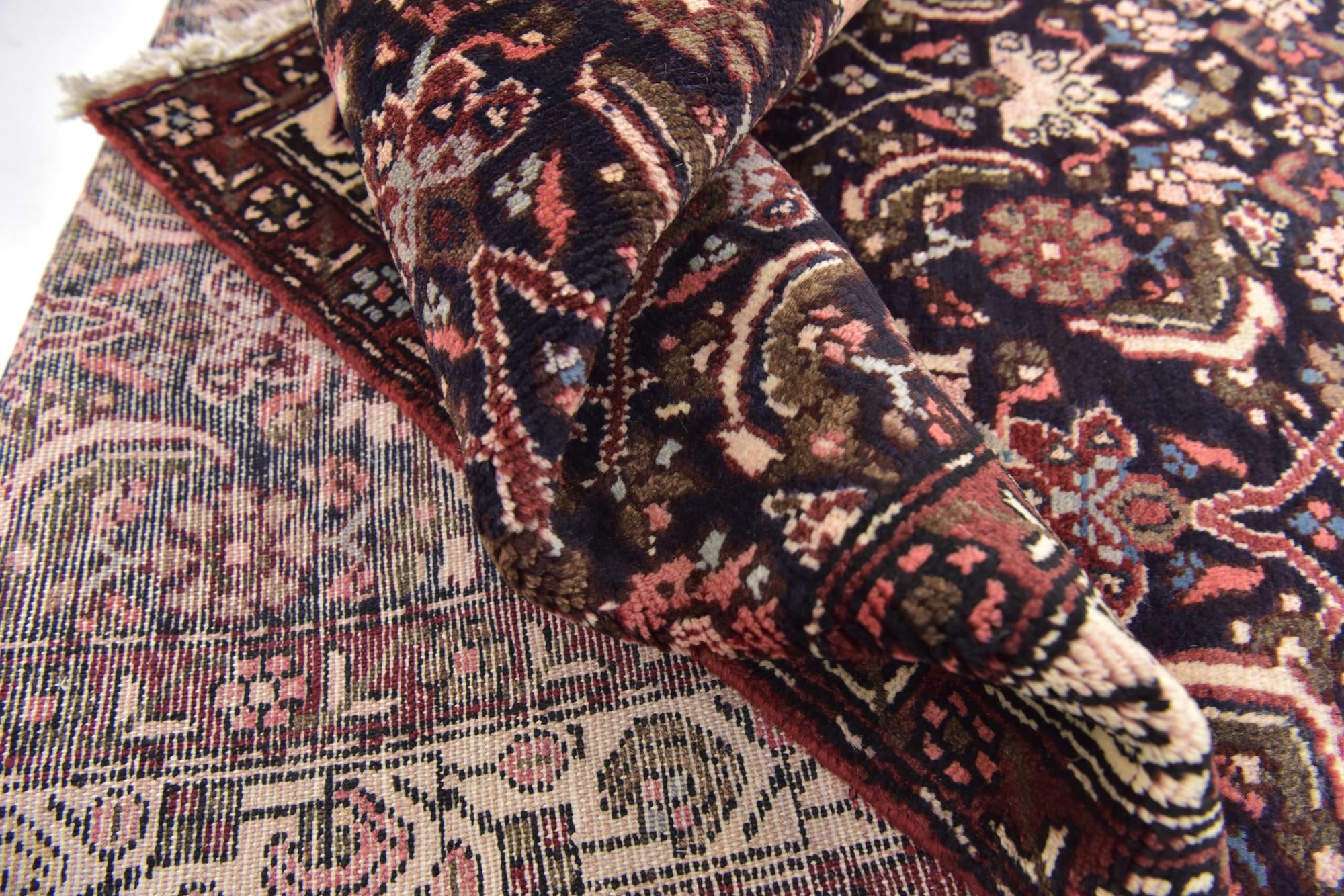 3' 9 x 10' Hand Knotted Shahsavand Persian Wool Runner Rug