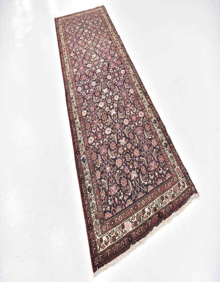 Detail image of 3' 9 x 10'  Hand Knotted Shahsavand Persian Wool Runner Rug