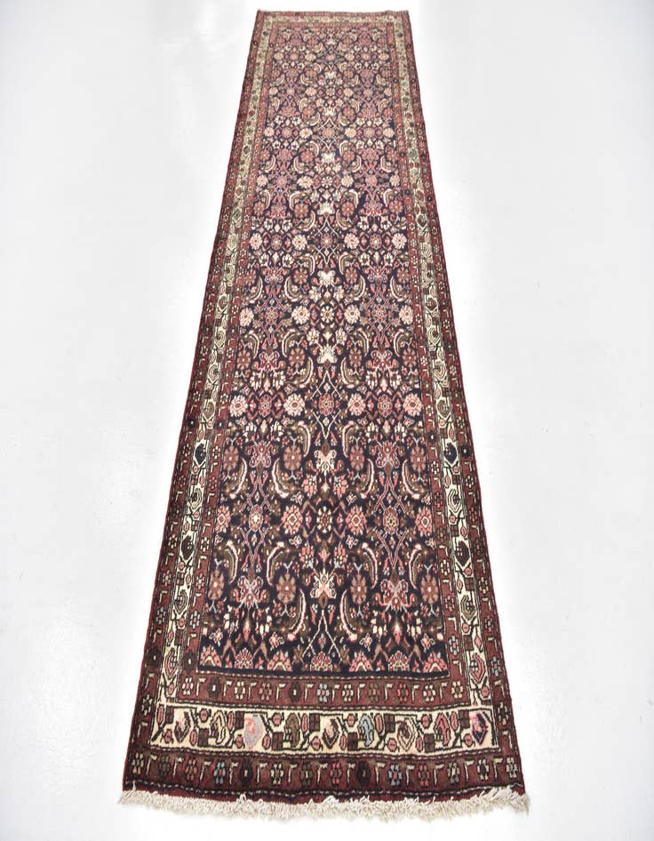 Detail image of 3' 9 x 10'  Hand Knotted Shahsavand Persian Wool Runner Rug