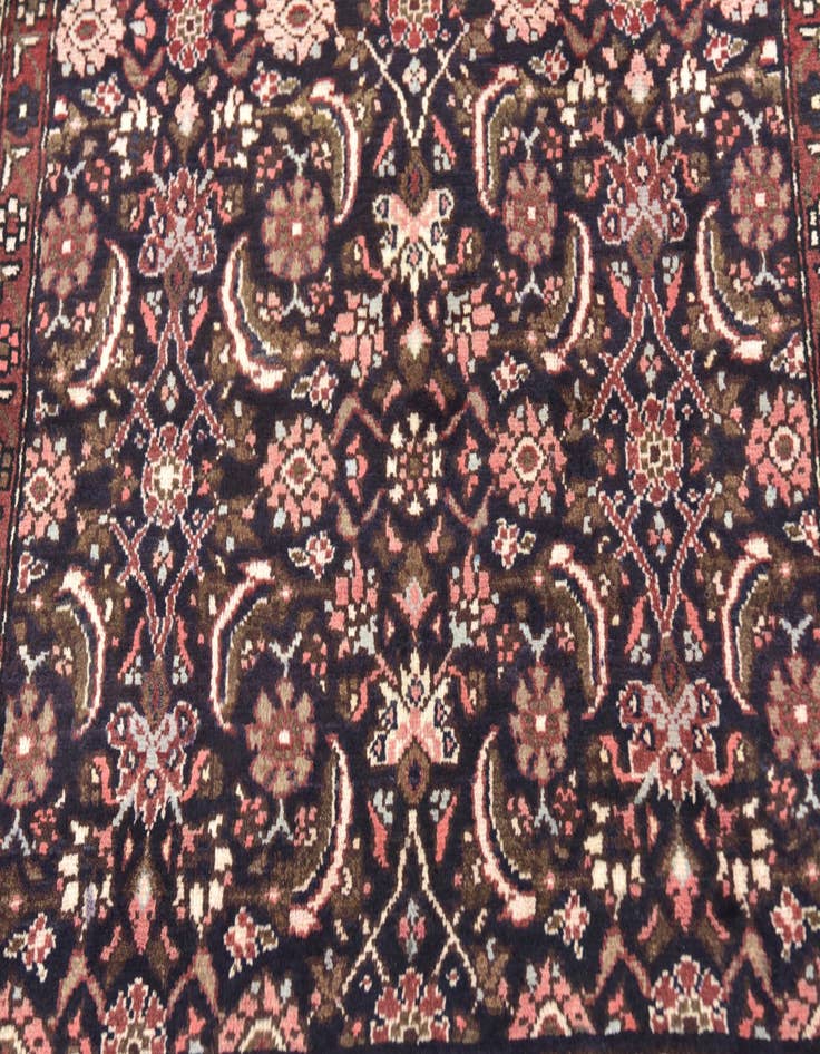 Detail image of 3' 9 x 10'  Hand Knotted Shahsavand Persian Wool Runner Rug