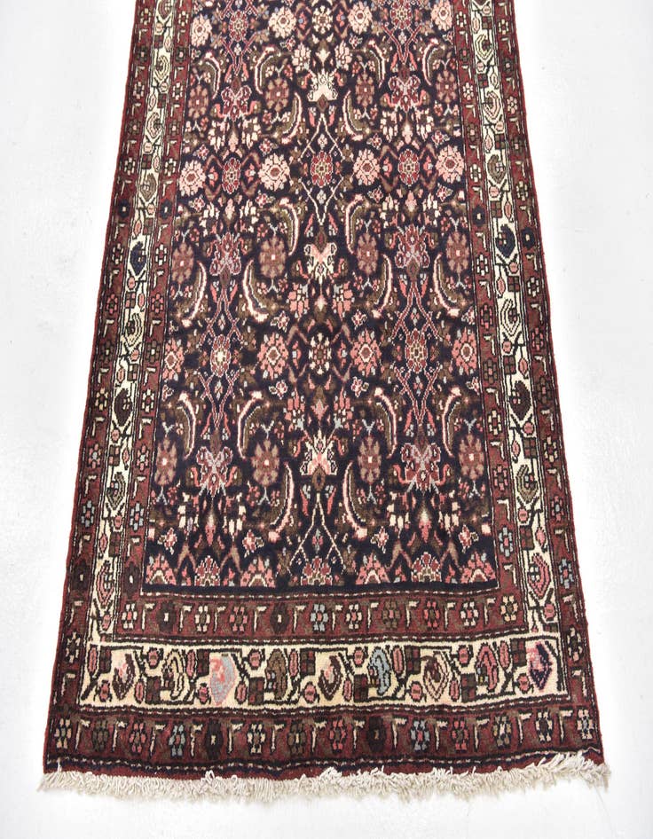 Detail image of 3' 9 x 10'  Hand Knotted Shahsavand Persian Wool Runner Rug