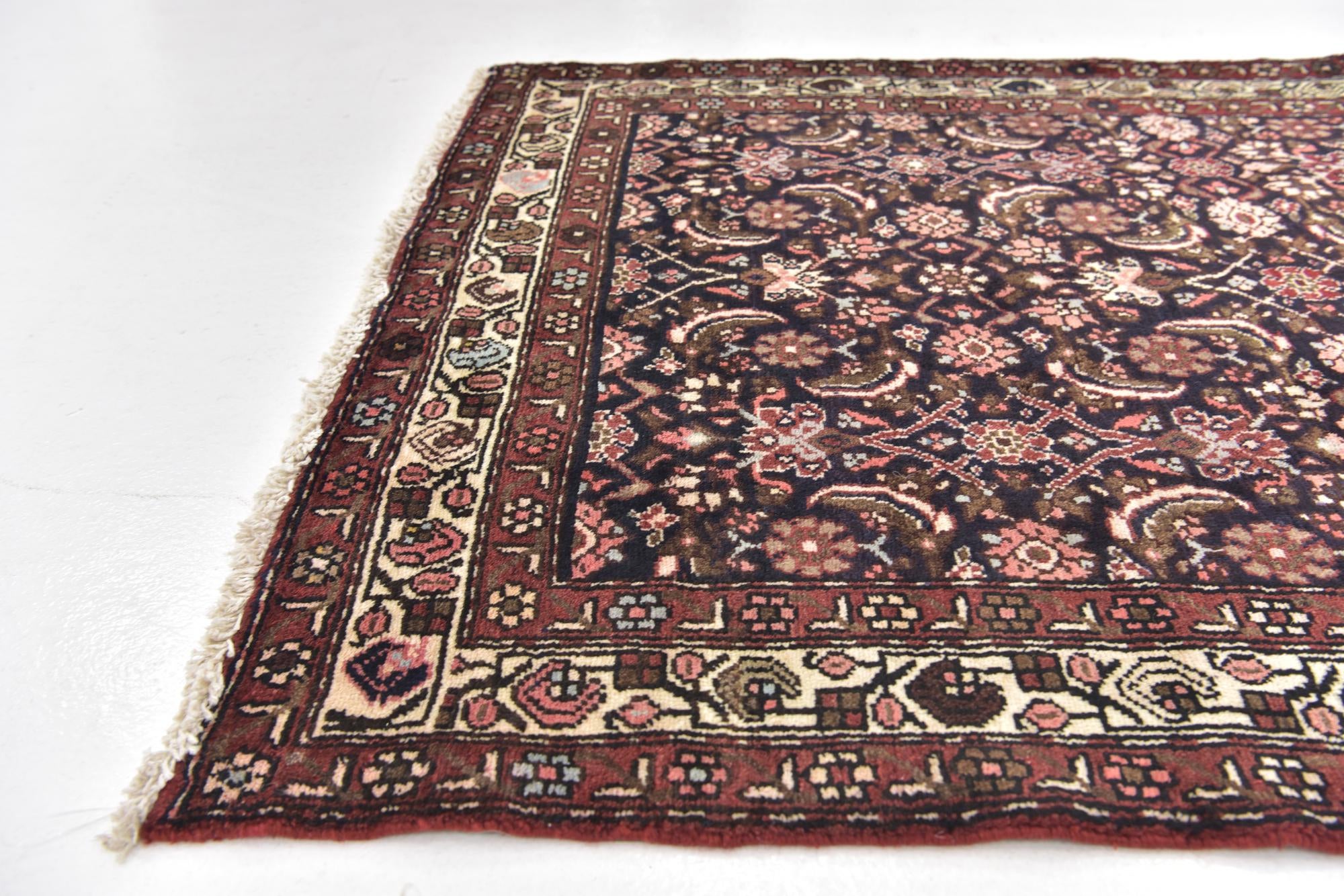 3' 9 x 10' Hand Knotted Shahsavand Persian Wool Runner Rug