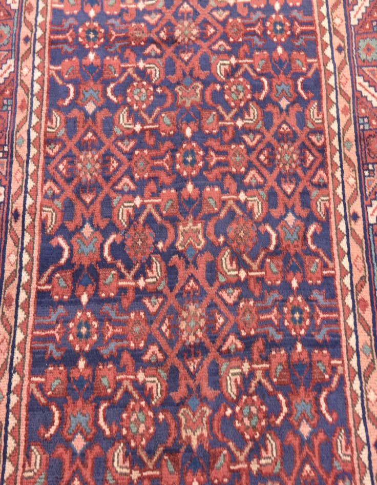 Detail image of 3' 6 x 10' 4  Hand Knotted Shahsavand Persian Wool Runner Rug
