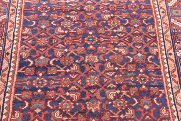 Detail image of 3' 6 x 10' 4 Hand Knotted Shahsavand Persian Wool Runner Rug
