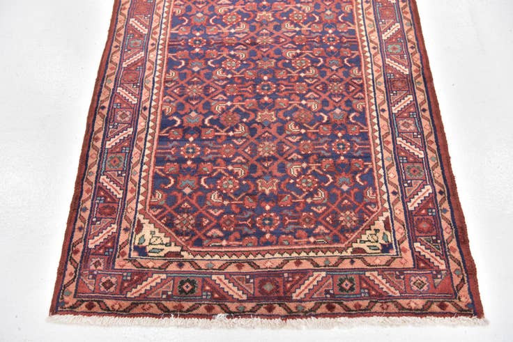 Detail image of 3' 6 x 10' 4 Hand Knotted Shahsavand Persian Wool Runner Rug