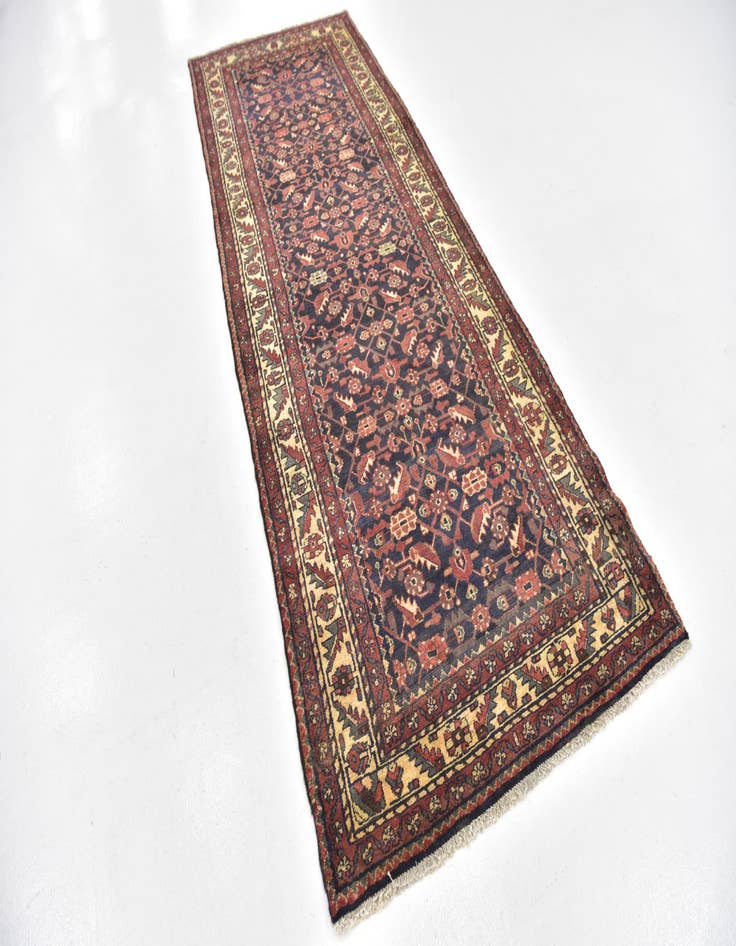 Detail image of 3' 10 x 10' 5  Hand Knotted Shahsavand Persian Wool Runner Rug