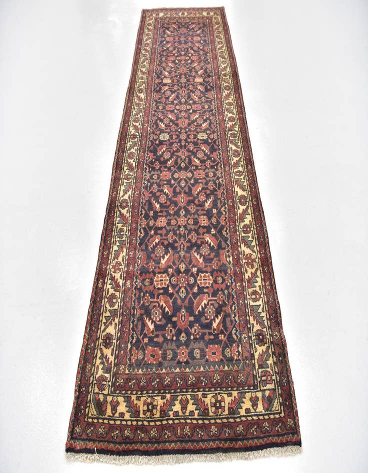 Detail image of 3' 10 x 10' 5  Hand Knotted Shahsavand Persian Wool Runner Rug