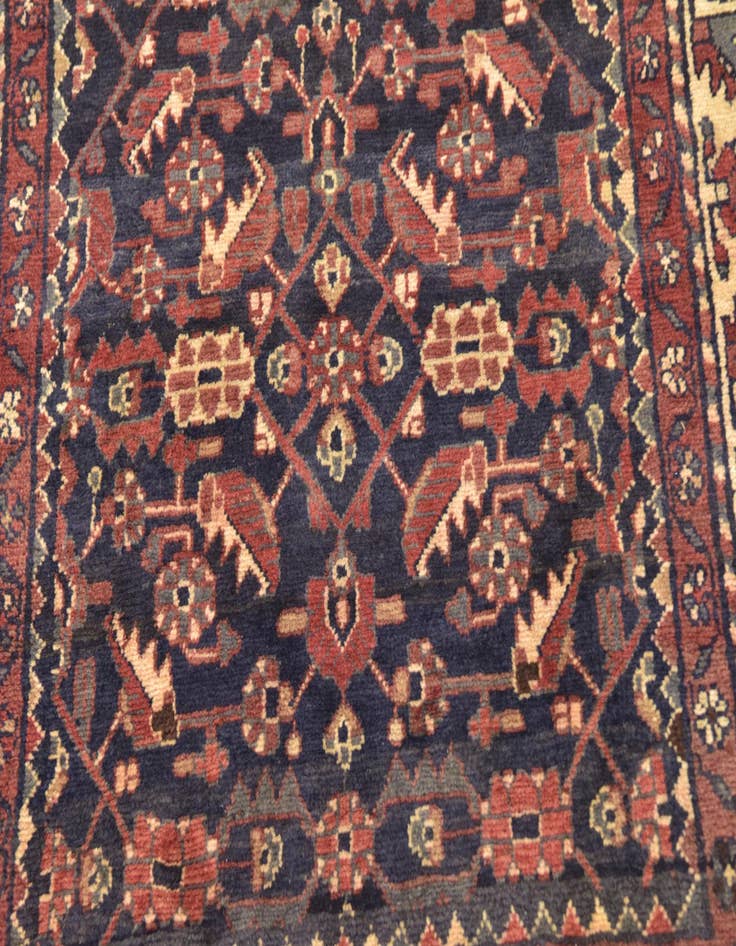 Detail image of 3' 10 x 10' 5  Hand Knotted Shahsavand Persian Wool Runner Rug