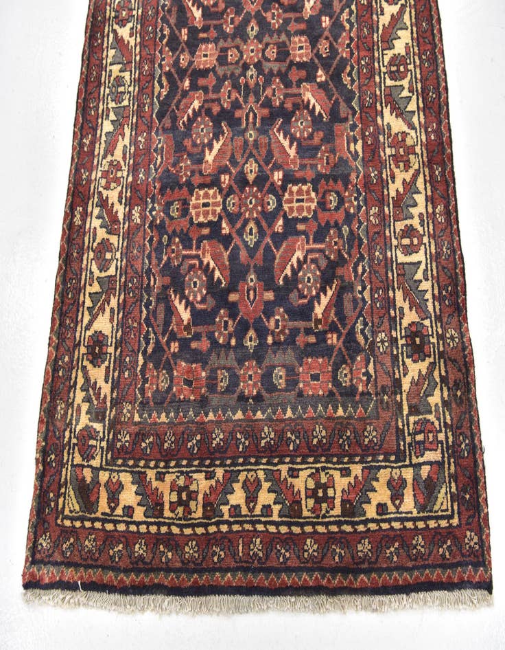 Detail image of 3' 10 x 10' 5  Hand Knotted Shahsavand Persian Wool Runner Rug