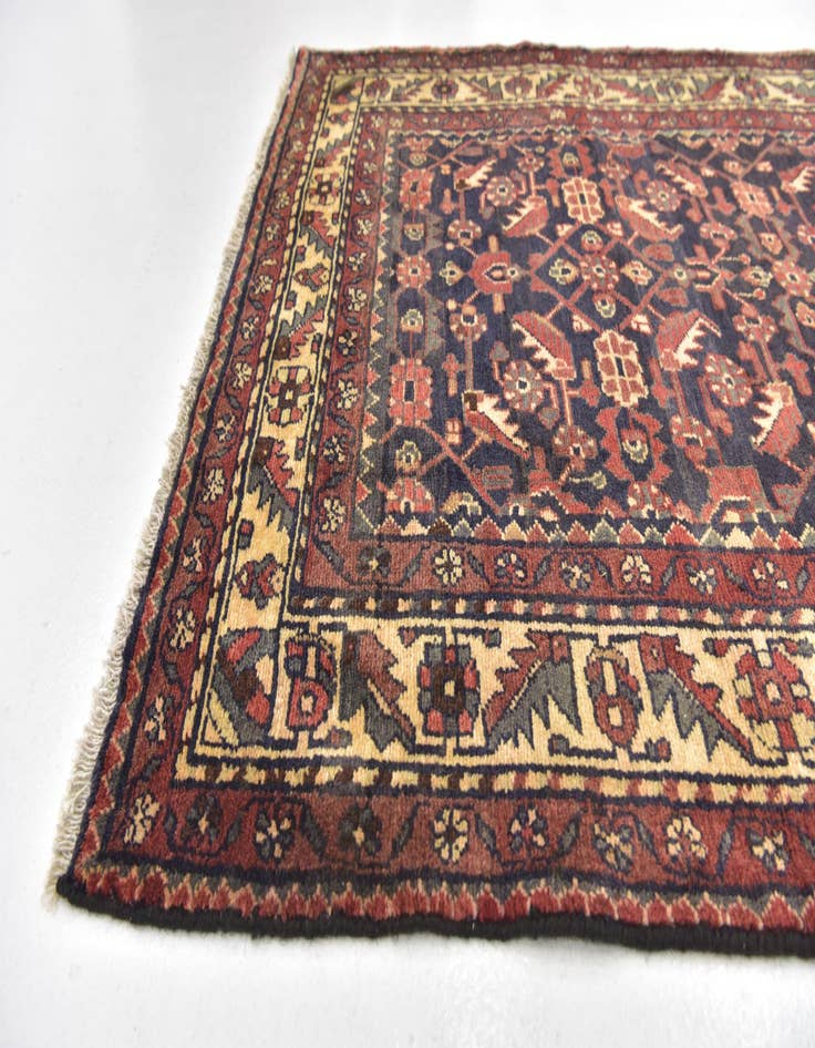 Detail image of 3' 10 x 10' 5  Hand Knotted Shahsavand Persian Wool Runner Rug