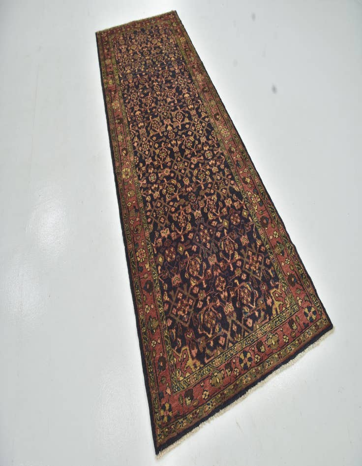 Detail image of 3' 10 x 10' 2  Hand Knotted Shahsavand Persian Wool Runner Rug