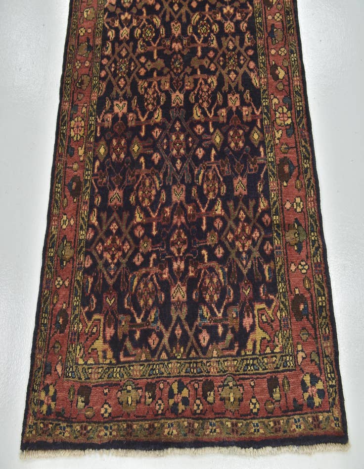 Detail image of 3' 10 x 10' 2  Hand Knotted Shahsavand Persian Wool Runner Rug