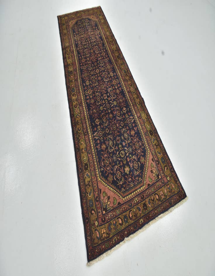 Detail image of 3' 5 x 9' 10  Hand Knotted Shahsavand Persian Wool Runner Rug