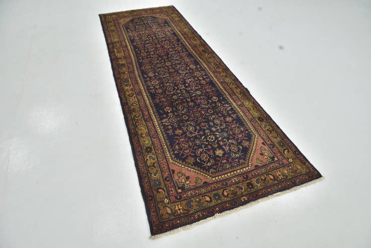 Detail image of 3' 5 x 9' 10 Hand Knotted Shahsavand Persian Wool Runner Rug
