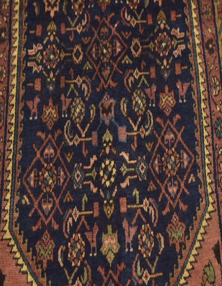 Detail image of 3' 5 x 9' 10  Hand Knotted Shahsavand Persian Wool Runner Rug