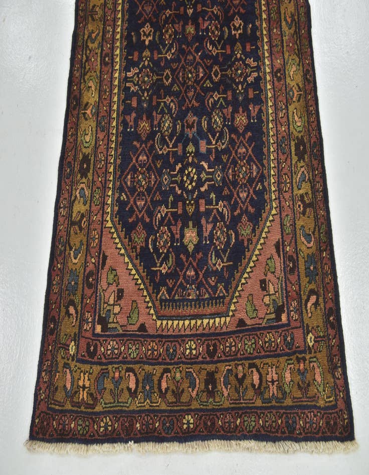 Detail image of 3' 5 x 9' 10  Hand Knotted Shahsavand Persian Wool Runner Rug