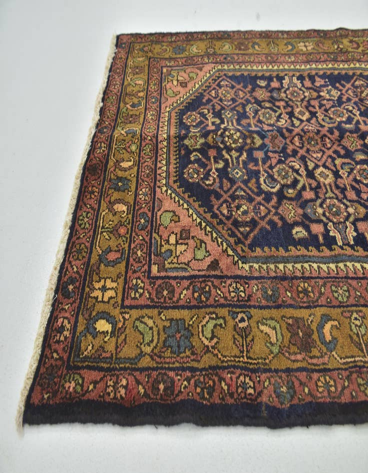 Detail image of 3' 5 x 9' 10  Hand Knotted Shahsavand Persian Wool Runner Rug