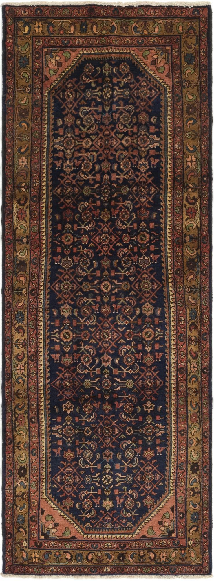 3' 5 x 9' 10 Hand Knotted Shahsavand Persian Wool Runner Rug