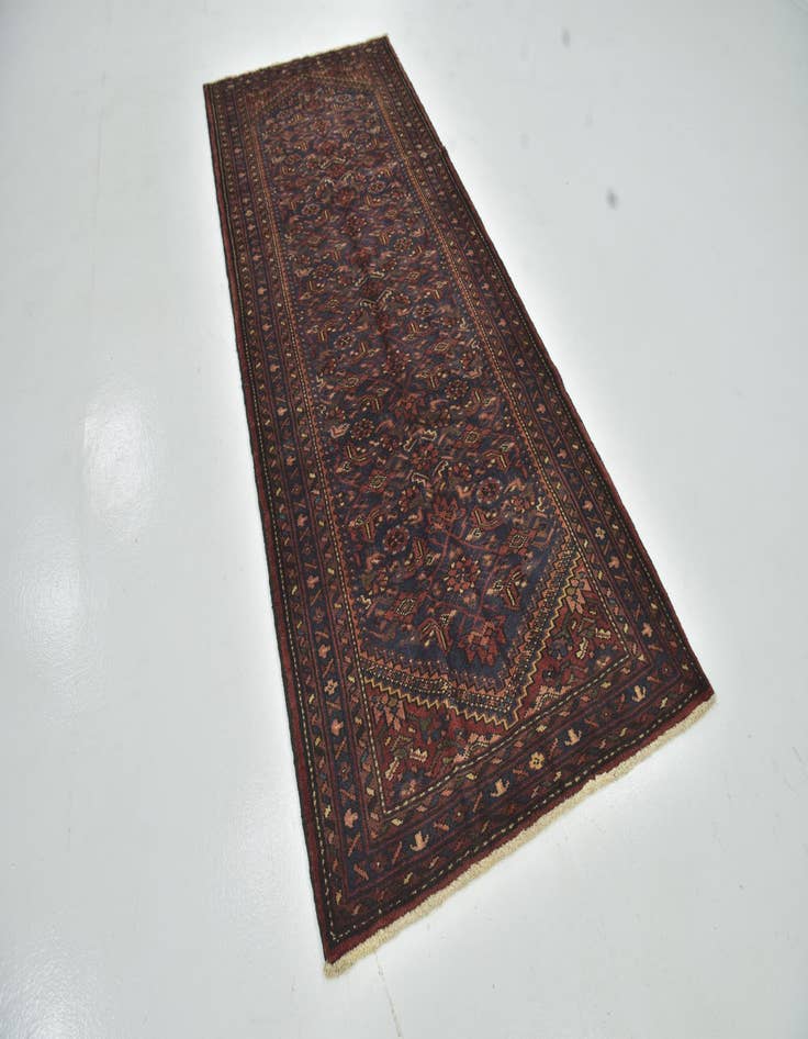 Detail image of 3' 10 x 9' 9  Hand Knotted Shahsavand Persian Wool Runner Rug