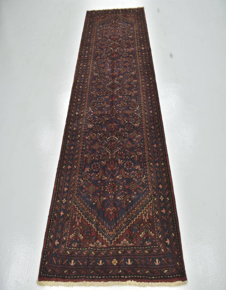 Detail image of 3' 10 x 9' 9  Hand Knotted Shahsavand Persian Wool Runner Rug