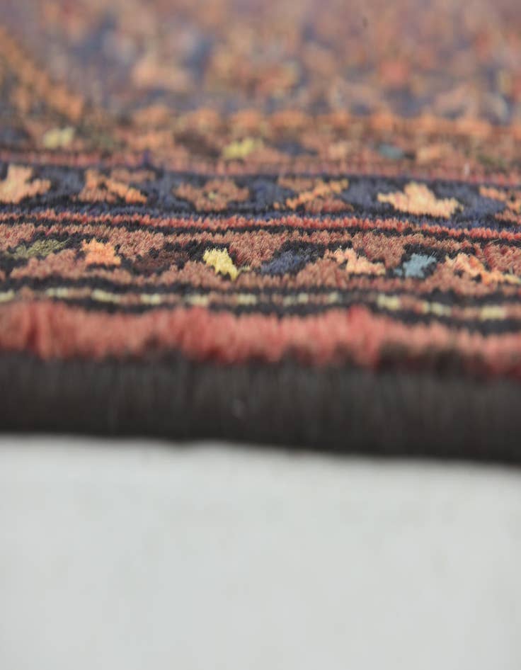 Detail image of 3' 10 x 9' 9  Hand Knotted Shahsavand Persian Wool Runner Rug