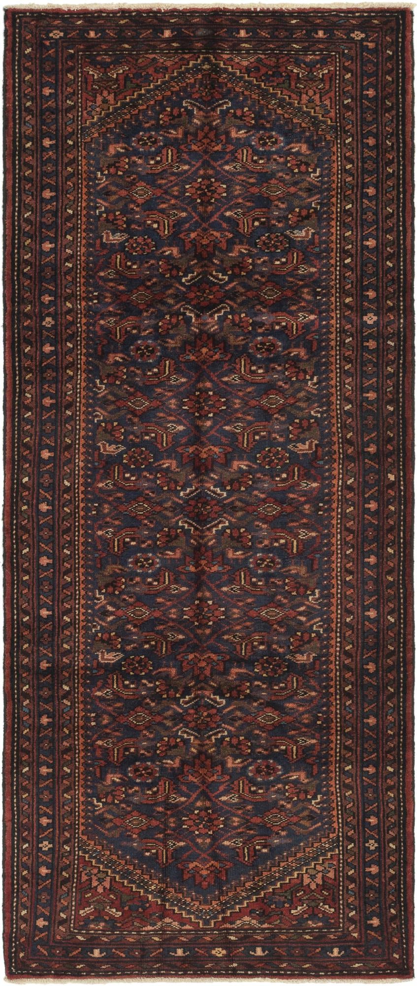 3' 10 x 9' 9 Hand Knotted Shahsavand Persian Wool Runner Rug