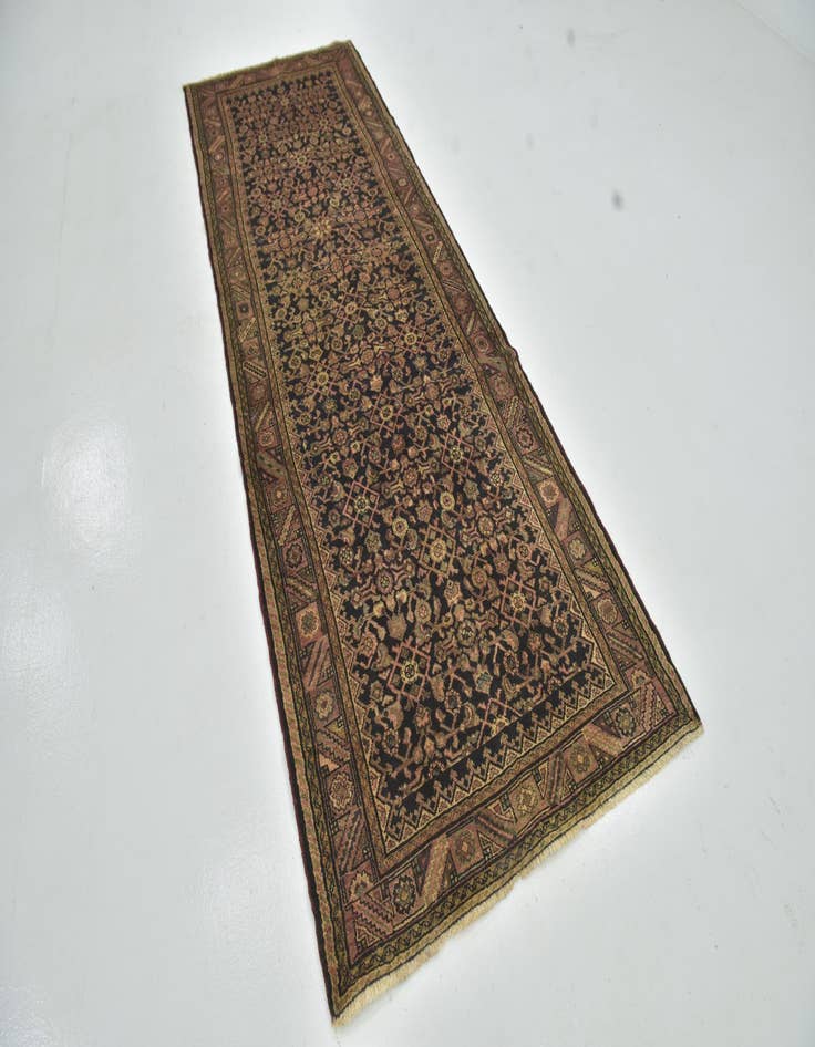 Detail image of 3' 8 x 10' 7  Hand Knotted Shahsavand Persian Wool Runner Rug