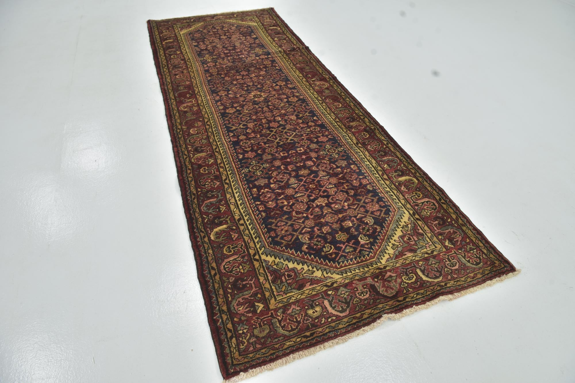 3' 10 x 10' 8 Hand Knotted Shahsavand Persian Wool Runner Rug