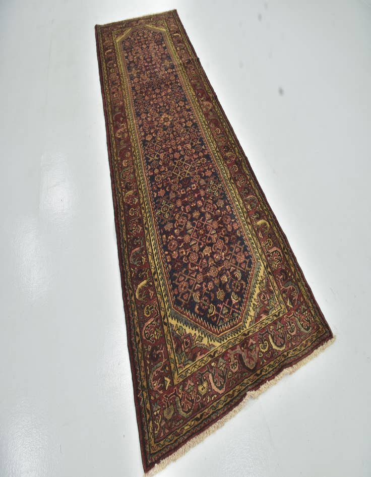 Detail image of 3' 10 x 10' 8  Hand Knotted Shahsavand Persian Wool Runner Rug