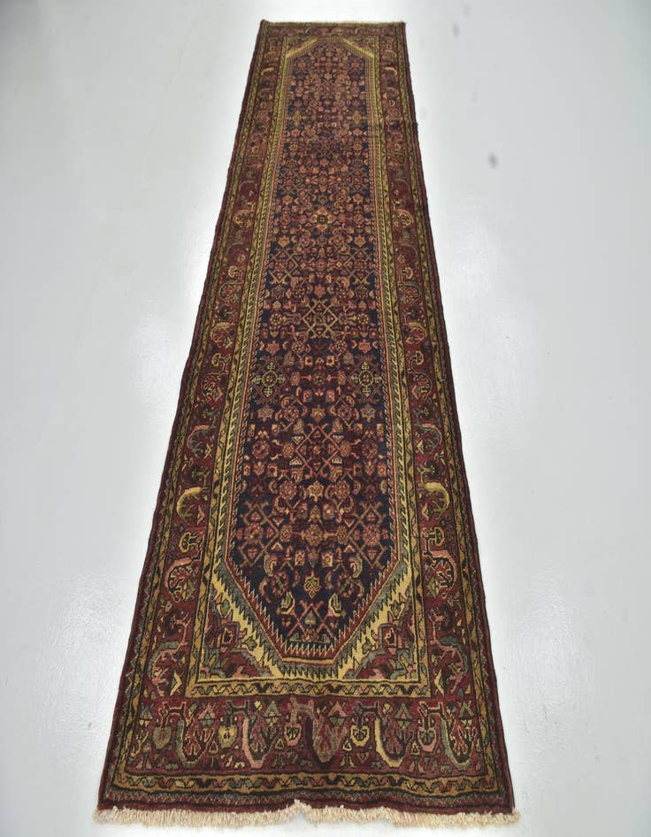 Detail image of 3' 10 x 10' 8  Hand Knotted Shahsavand Persian Wool Runner Rug