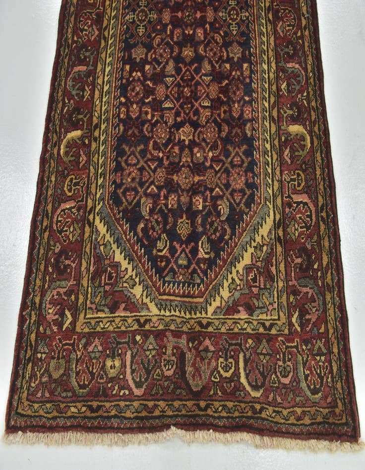 Detail image of 3' 10 x 10' 8  Hand Knotted Shahsavand Persian Wool Runner Rug