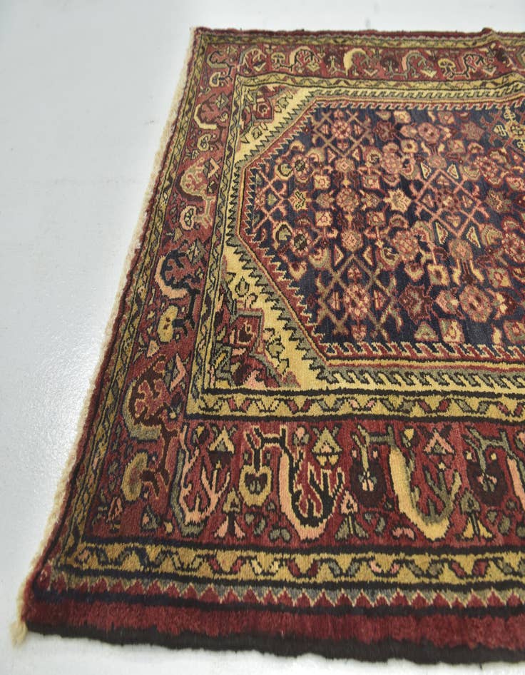 Detail image of 3' 10 x 10' 8  Hand Knotted Shahsavand Persian Wool Runner Rug