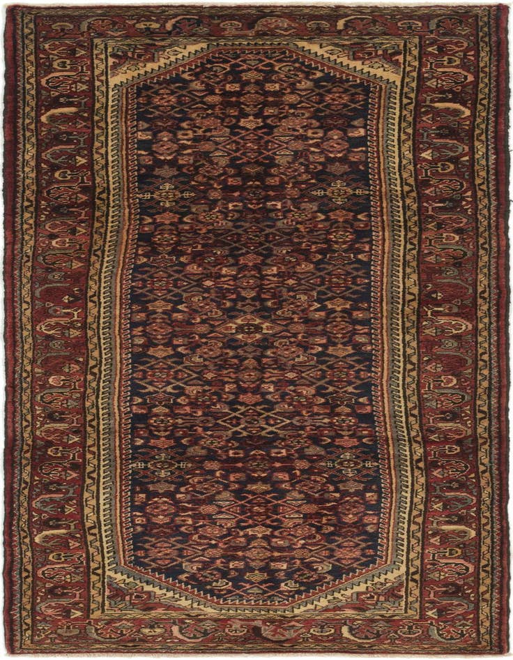 Detail image of 3' 10 x 10' 8 Hand Knotted Shahsavand Persian Wool Runner Rug