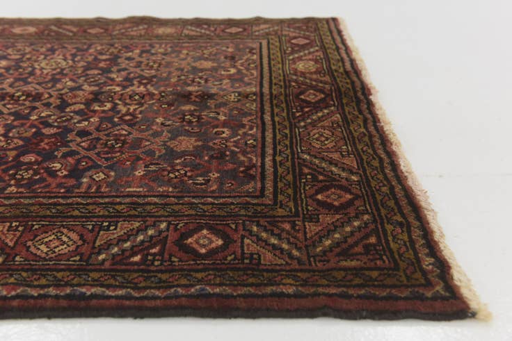 Detail image of 3' 10 x 11' 3 Hand Knotted Shahsavand Persian Wool Runner Rug