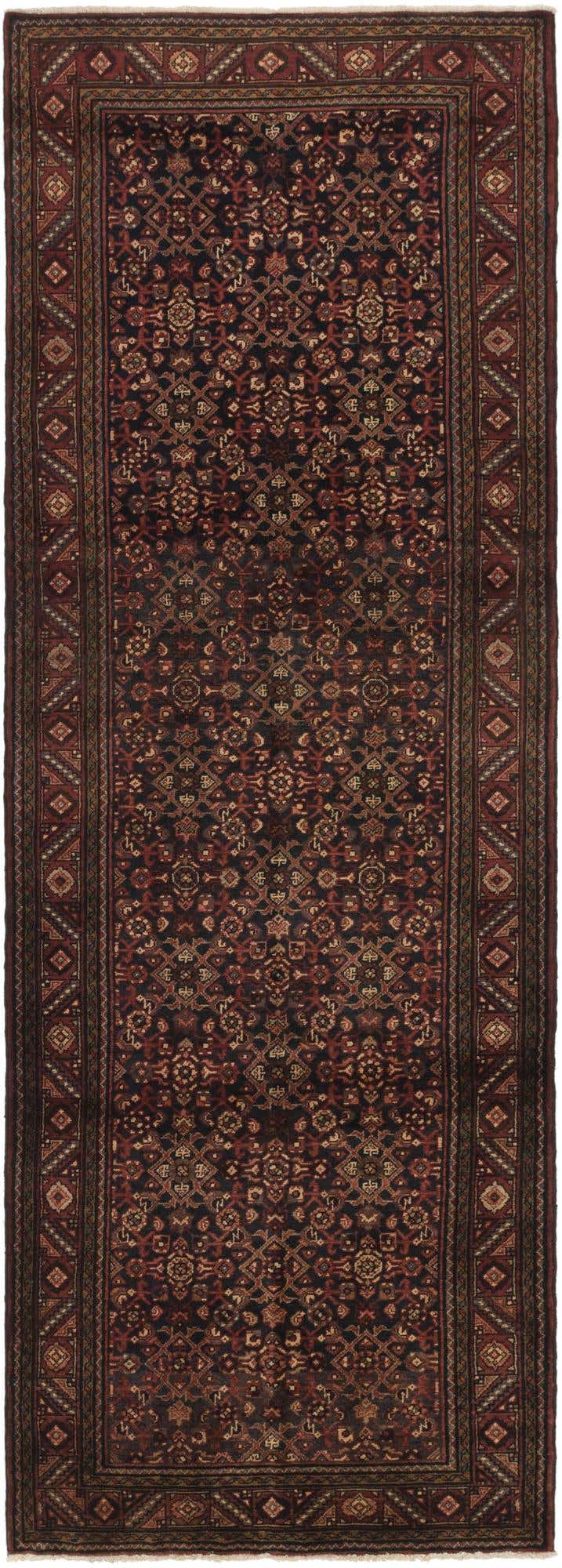 3' 10 x 11' 3 Hand Knotted Shahsavand Persian Wool Runner Rug