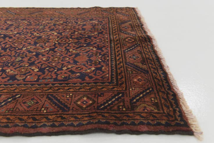 Detail image of 115cm x 335cm Hand Knotted Shahsavand Persian Wool Runner Rug