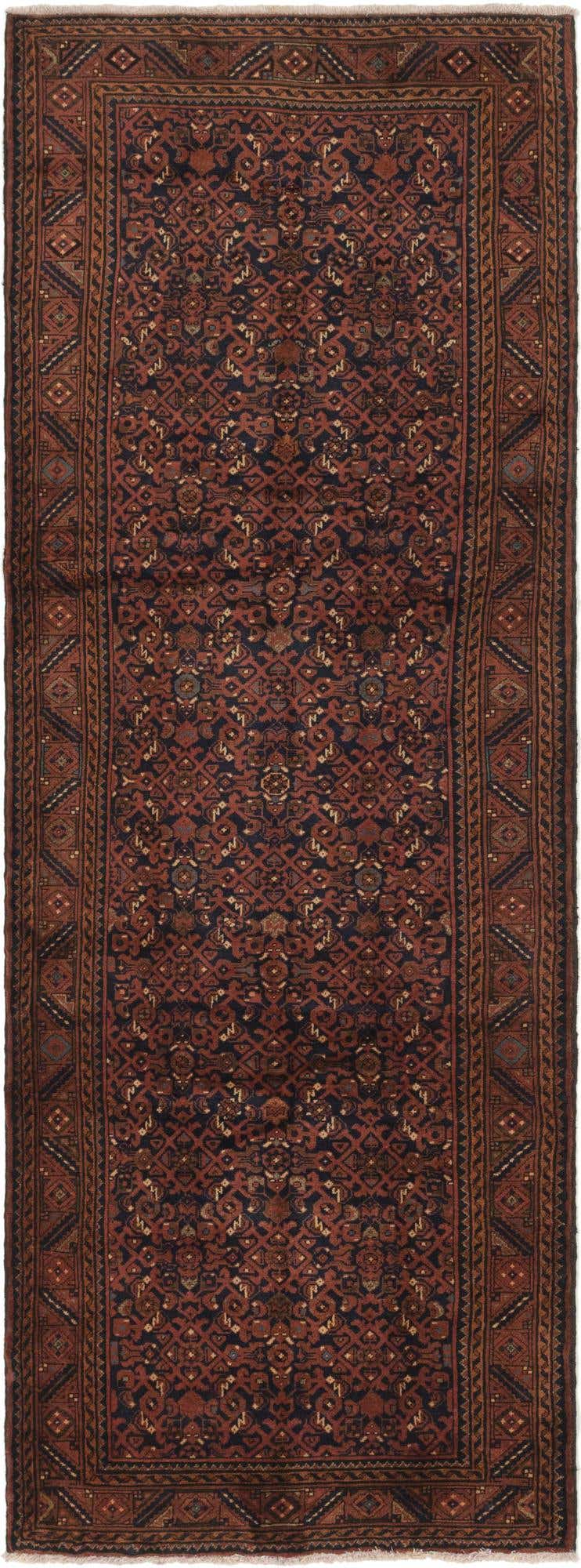 115cm x 335cm Hand Knotted Shahsavand Persian Wool Runner Rug