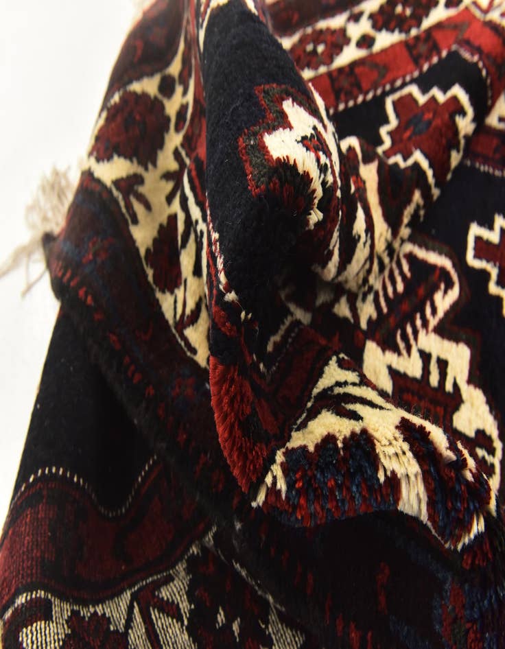 Detail image of 3' 7 x 10'  Hand Knotted Shahsavand Persian Wool Runner Rug