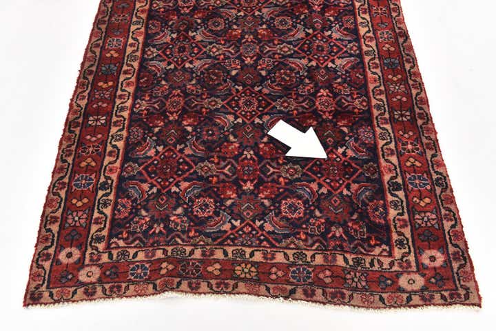 4' 6 x 10' Hand Knotted Shahsavand Persian Wool Runner Rug