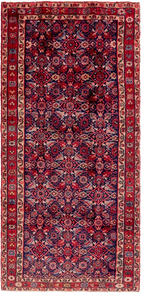 4' 6 x 10' Hand Knotted Shahsavand Persian Wool Runner Rug