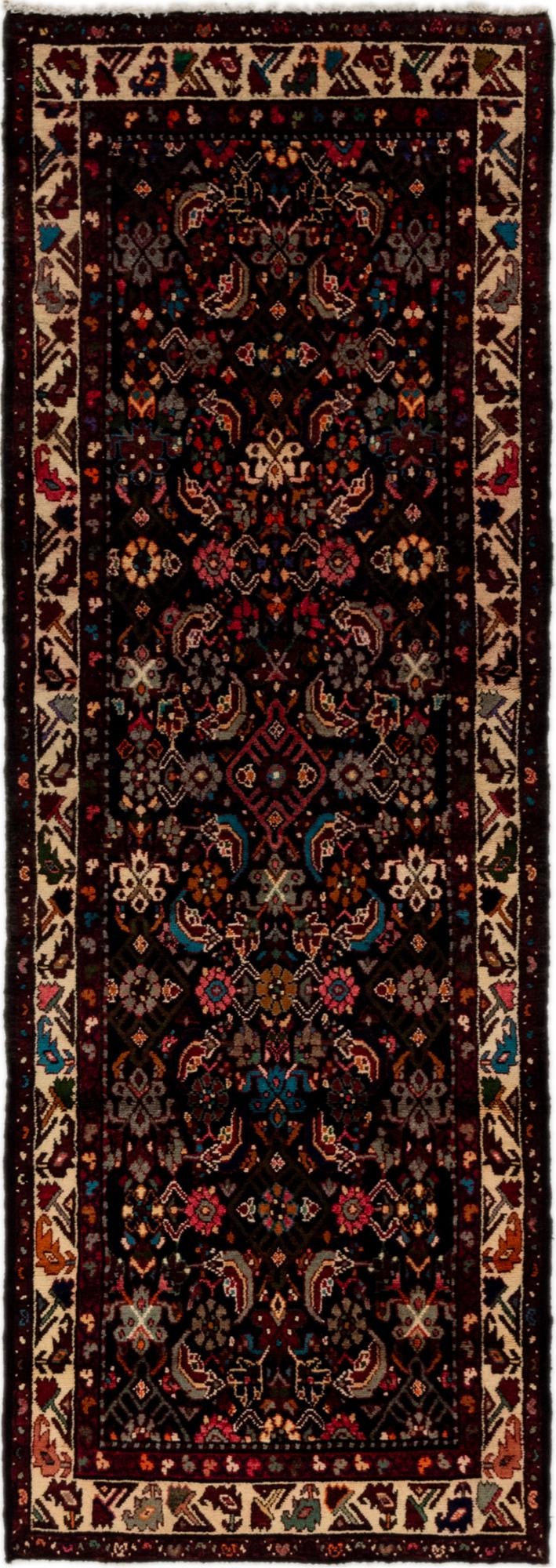 3' 4 x 9' 7 Hand Knotted Shahsavand Persian Wool Runner Rug