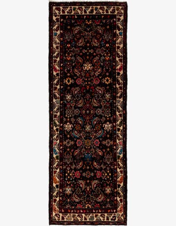 3' 4 x 9' 7 Hand Knotted Shahsavand Persian Wool Runner Rug