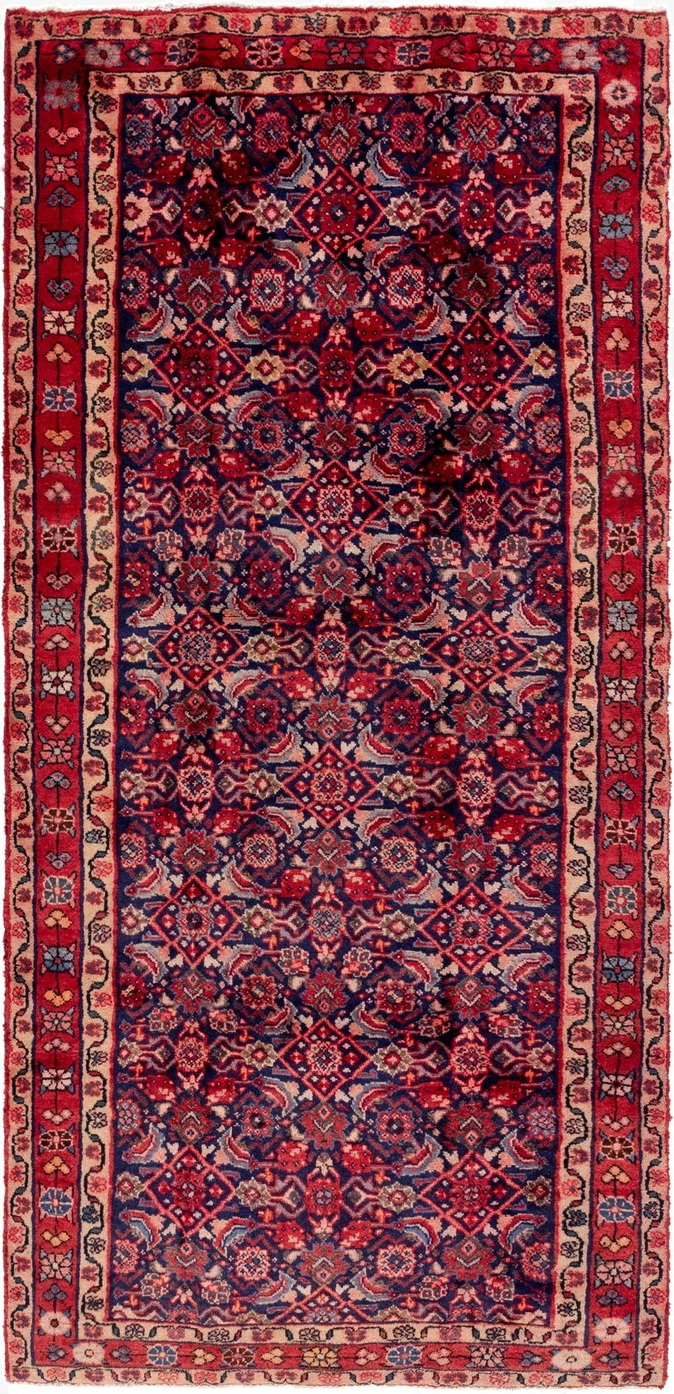 4' 6 x 10'  Hand Knotted Shahsavand Persian Wool Runner Rug