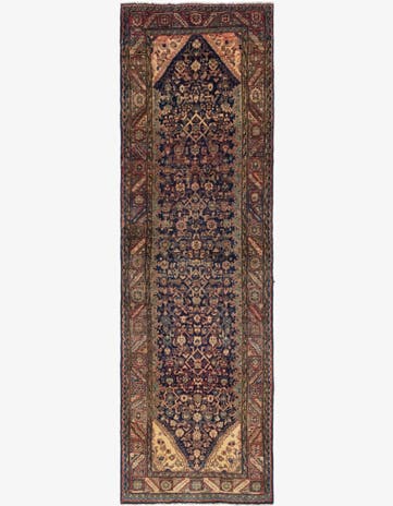 3' 5 x 10' 10 Hand Knotted Shahsavand Persian Wool Runner Rug