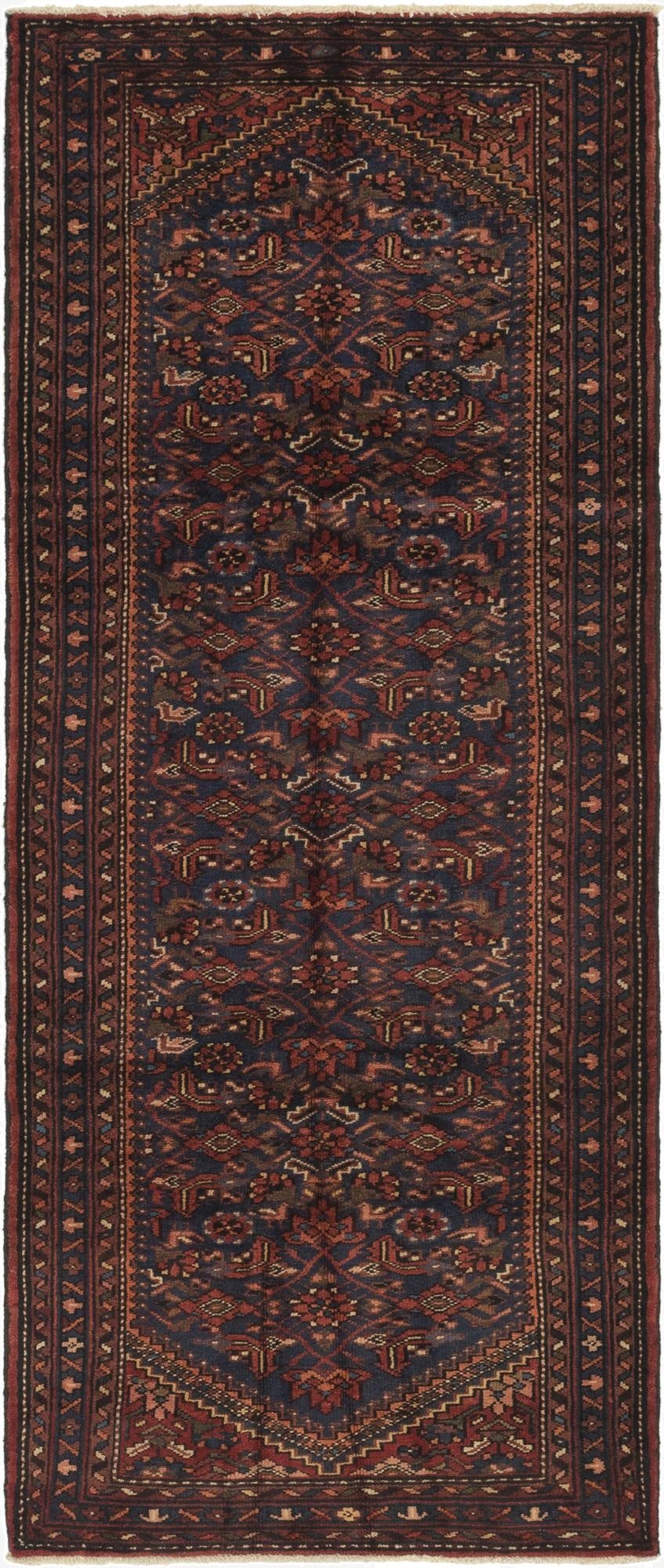 3' 10 x 9' 9  Hand Knotted Shahsavand Persian Wool Runner Rug