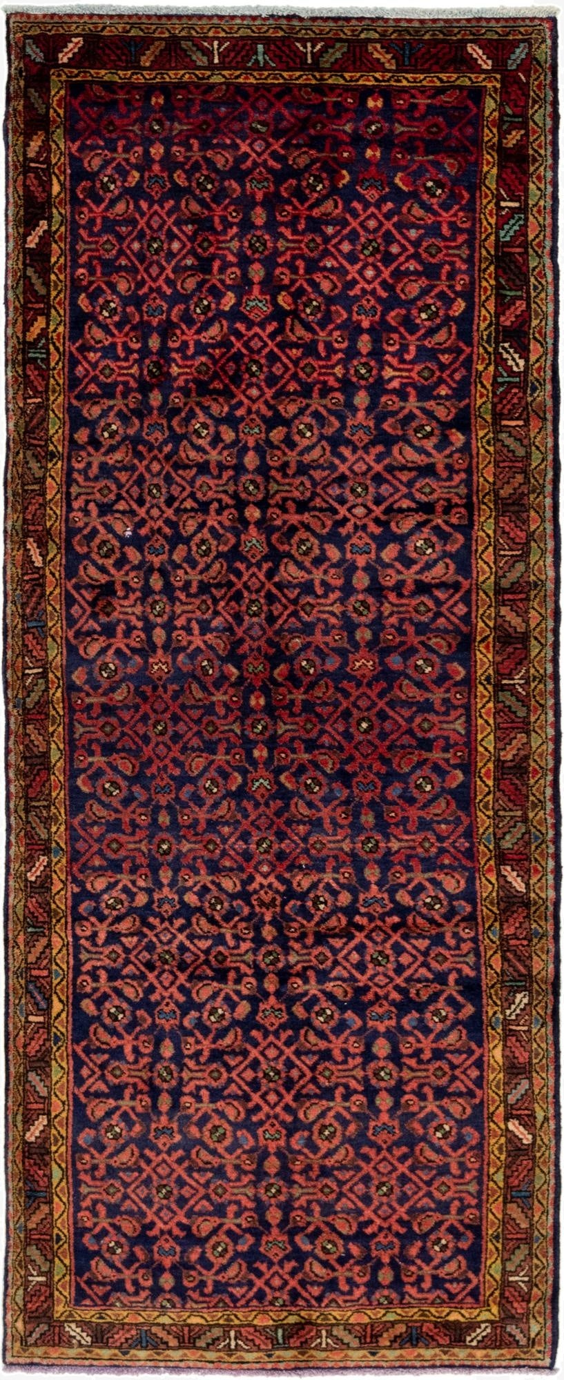 3' 9 x 10'  Hand Knotted Shahsavand Persian Wool Runner Rug